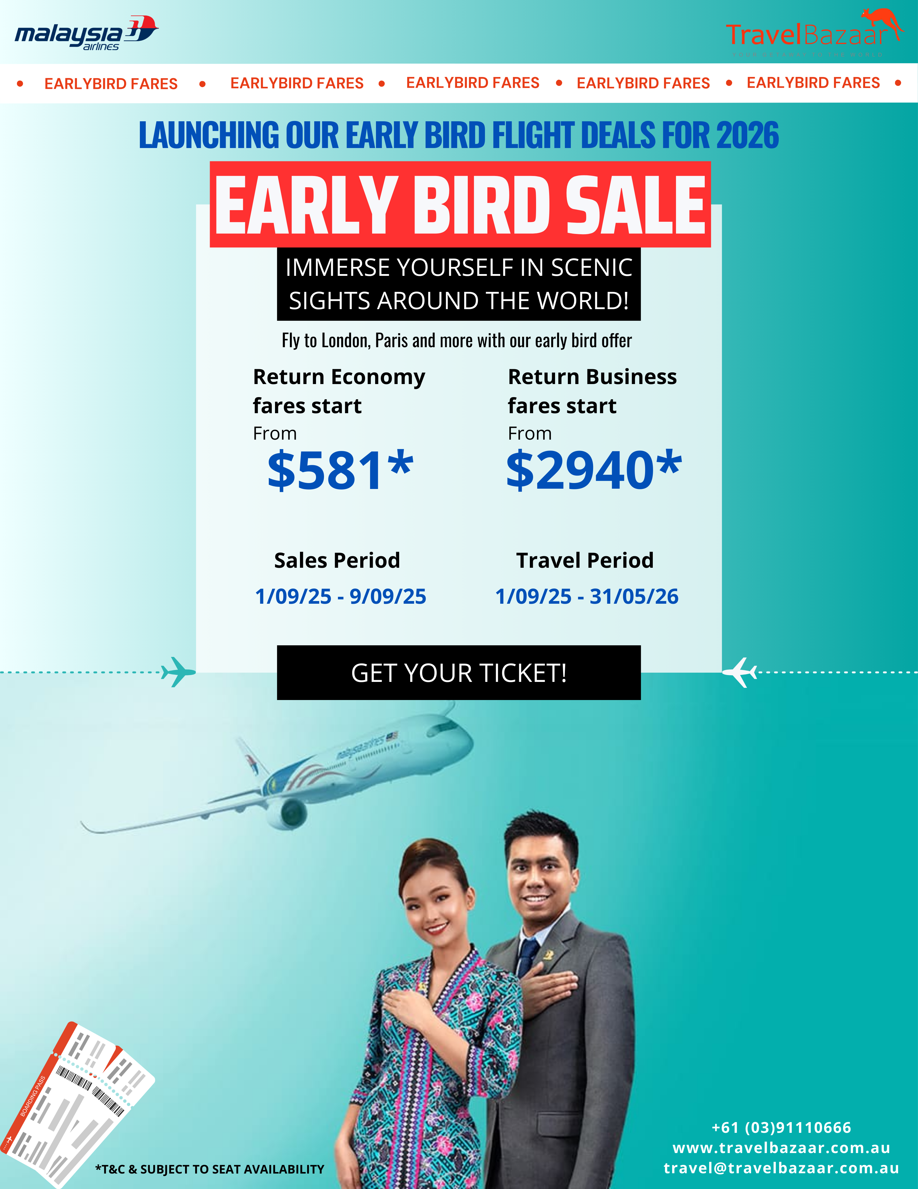 Malaysia Airways Early Bird Sale 2026