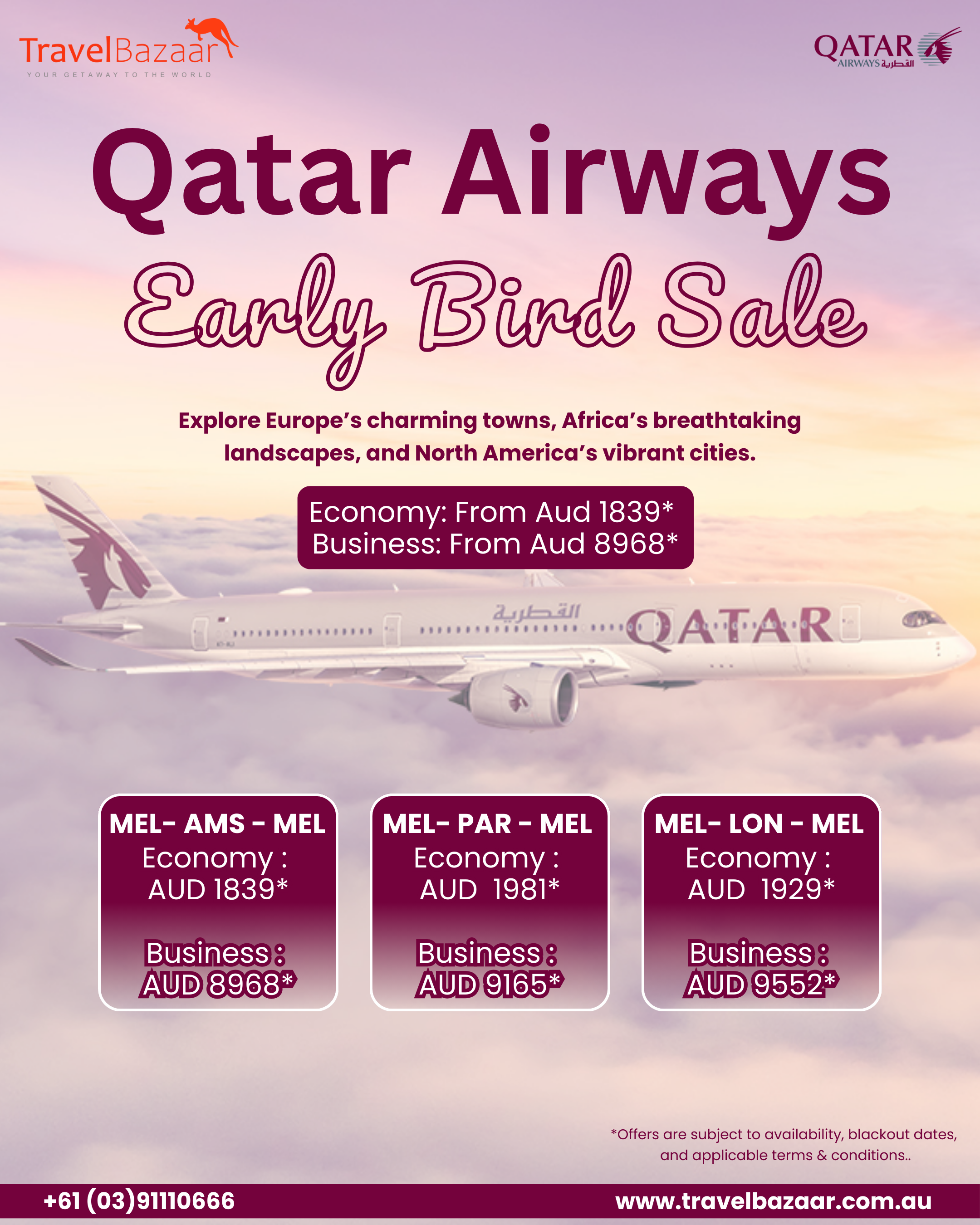 Qatar Airways Early Bird Sale